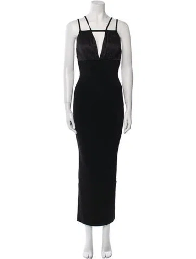Pre-owned Herve Leger 2024 Long Dress W/ Tags In Black