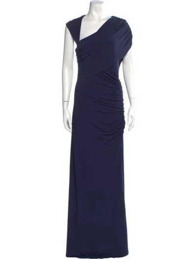 Pre-owned Herve Leger 2026 Long Dress W/ Tags In Blue