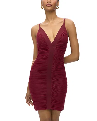 Herve Leger Andrea Dress In Dark Red