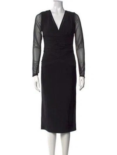 Pre-owned Herve Leger Angela Bandage Knee-length Dress W/ Tags In Black
