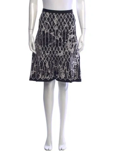 Pre-owned Herve Leger Animal Print Mini Skirt In Grey