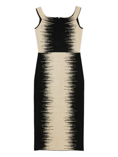 Herve Leger Arwen Striped Dress In Multi