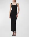 Herve Leger The Autumn Fringe Bandage Gown In Black 001
