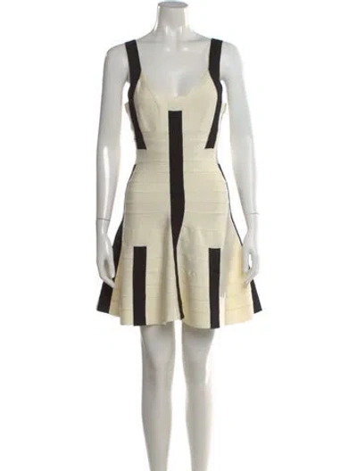 Pre-owned Herve Leger Avery Mini Dress In Multi
