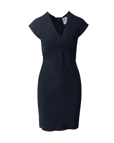 Herve Leger Bandage Bodycon Dress In Black Rayon