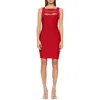 Herve Leger Cutout Bandage Mini Dress In Lipstick Red