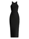 Herve Leger Bandage Cut-out Midi Dress In Black