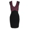 HERVE LEGER BANDAGE DRESS IN BLACK POLYESTER