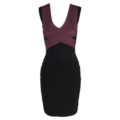 Herve Leger Bandage Dress In Black Polyester