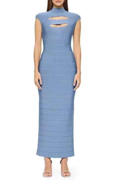 Herve Leger Bandage Gown In Blue