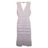 Herve Leger Bandage Midi Dress In White Cotton In White
