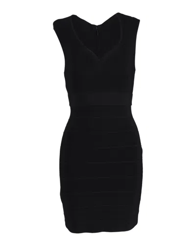 Herve Leger Bandage Mini Dress In Black Polyester