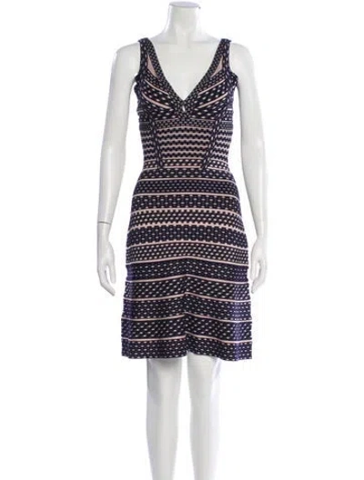 Pre-owned Herve Leger Hervé Léger Bandage-style Mini Dress