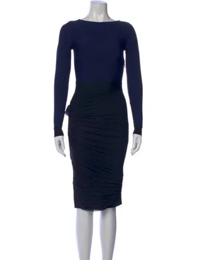 Pre-owned Herve Leger Bateau Neckline Knee-length Dress W/ Tags In Multi