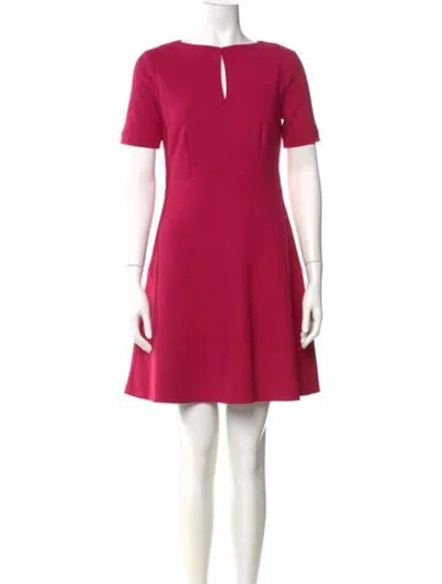 Pre-owned Herve Leger Bateau Neckline Mini Dress In Pink