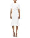 Herve Leger Beth Dress In Alabaster