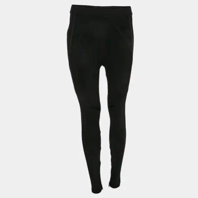 Herve Leger Black Stretch Knit Leggings