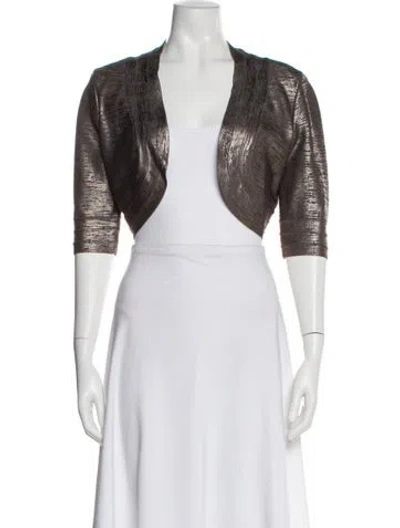 Pre-owned Herve Leger Bolero In Gray