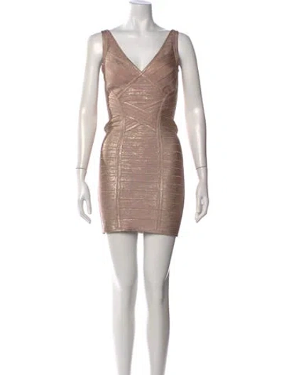 Pre-owned Herve Leger Briar Mini Dress