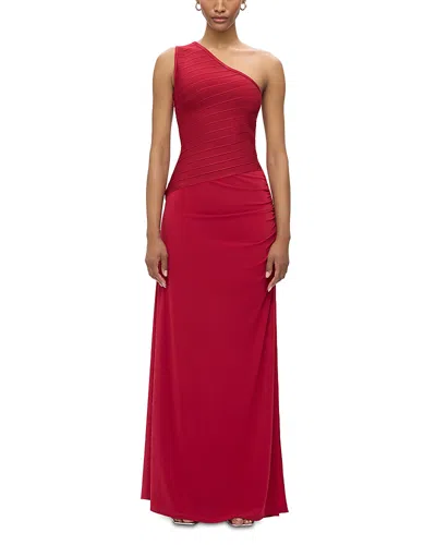 Herve Leger Camellia Gown In Cherry