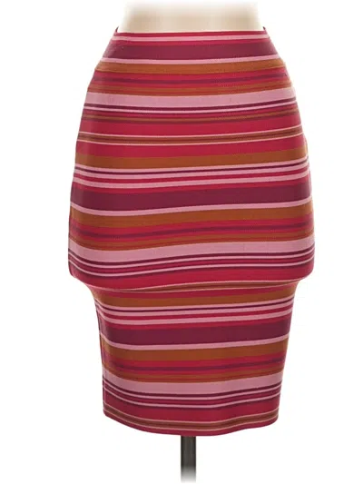 Pre-owned Herve Leger Casual Skirt In Burgundy