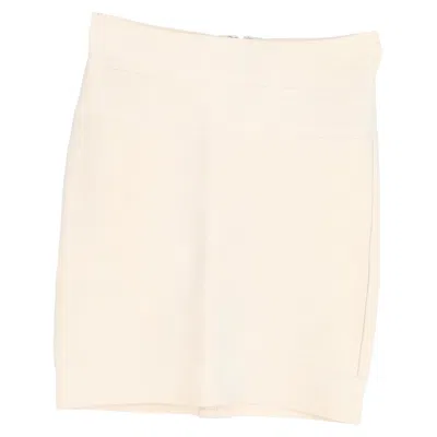 Herve Leger Charlotte Bandage Mini Skirt In White Rayon