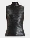 Herve Leger Clarice Top In Black Foil