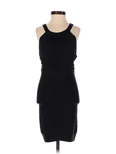 Pre-owned Herve Leger Cocktail Dress In Black