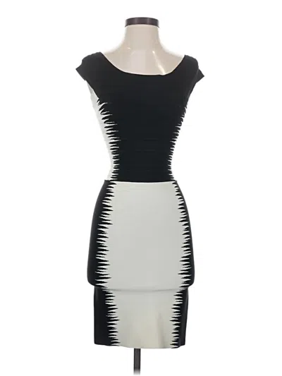 Pre-owned Herve Leger Cocktail Dress In Black