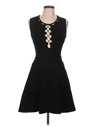 Pre-owned Herve Leger Cocktail Dress In Black