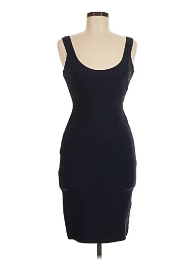 Pre-owned Herve Leger Cocktail Dress In Black