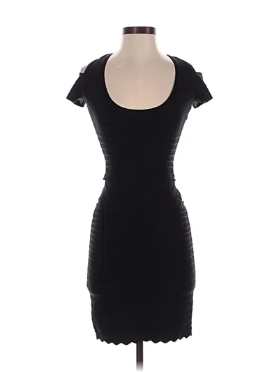Pre-owned Herve Leger Cocktail Dress In Black