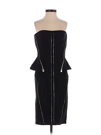 Pre-owned Herve Leger Cocktail Dress In Black