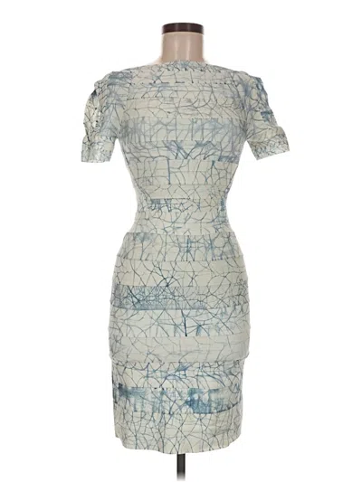 Pre-owned Herve Leger Cocktail Dress In Blue