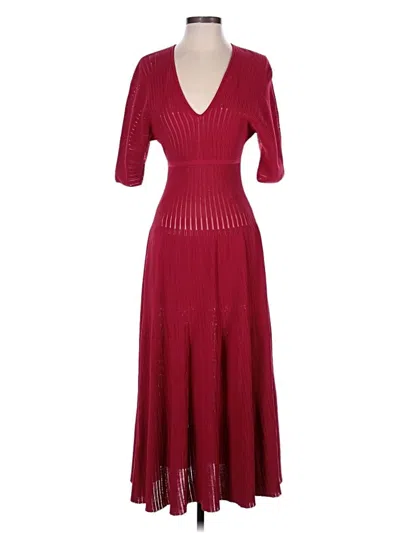 Pre-owned Herve Leger Cocktail Dress In Burgundy