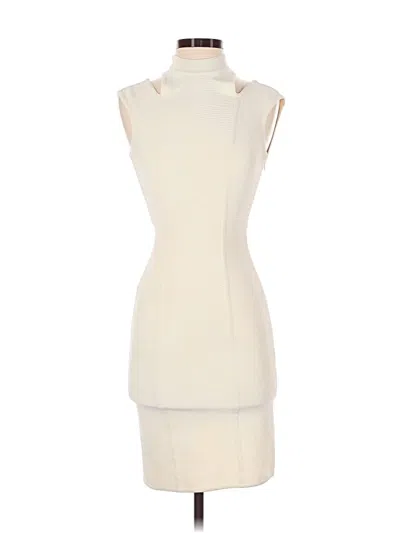 Pre-owned Herve Leger Cocktail Dress In Ivory