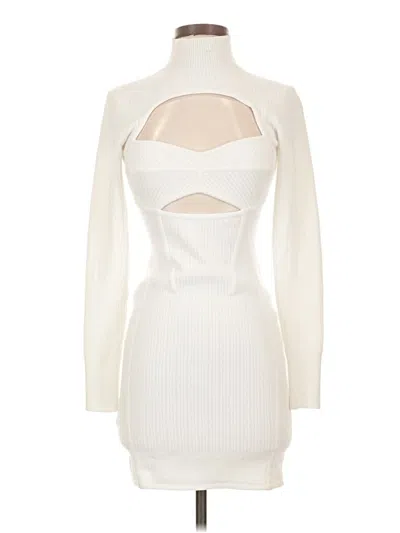 Pre-owned Herve Leger Cocktail Dress In Ivory