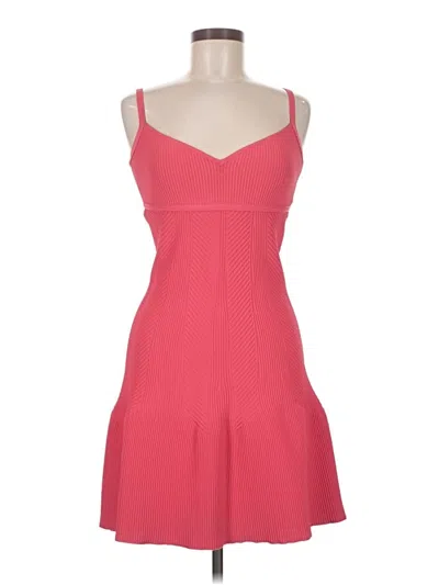 Pre-owned Herve Leger Cocktail Dress In Pink