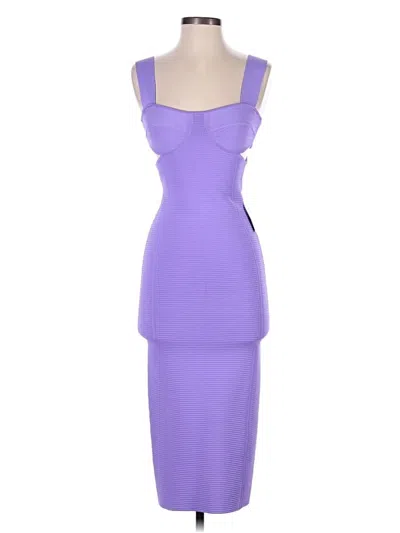 Herve Leger Cocktail Dress In Purple