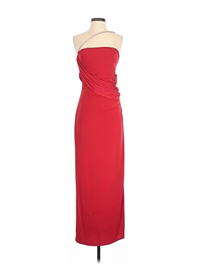 Pre-owned Herve Leger Cocktail Dress In Red