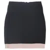 Herve Leger Color-block Mini Pencil Skirt In Black And Beige Rayon In Black