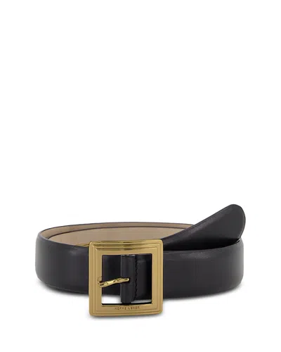 Herve Leger Constance Women's Leather Belt In Black