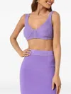 Herve Leger Corset Boucle Top In Purple