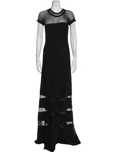 Pre-owned Herve Leger Crew Neck Long Dress In Multi