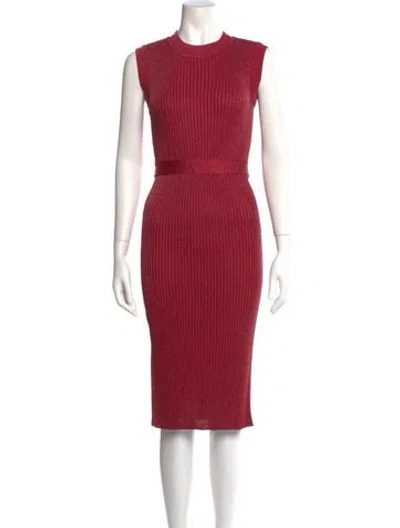 Pre-owned Herve Leger Crew Neck Midi Length Dress W/ Tags