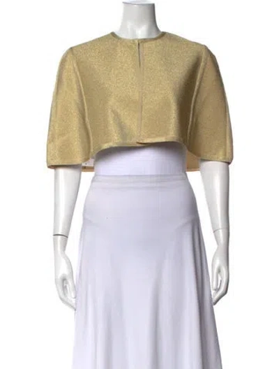 Pre-owned Herve Leger Crew Neck Sweater W/ Tags In Gold/metallic
