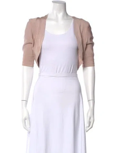 Pre-owned Herve Leger Crew Neck Sweater In White