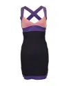 Herve Leger Cross-back Bandage Dress In Multicolor Rayon In Multi