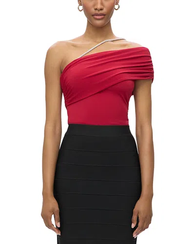 Herve Leger Diana Top In Cherry