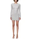 Herve Leger Metallic Long-sleeve Minidress